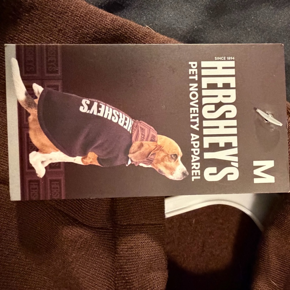 Hershey’s Chocolate Bar Dog Hoodie Costume Brown Silver M | Licensed Pet Apparel - Picture 7 of 8